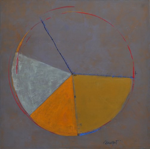 mise à jour 3 - pigment et acrylique sur toile - 100x100cm - 2010-2011 | Sylvie Malfait Carakehian