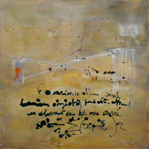 Variance d'une série 1 - pigment sur toile - 80x80cm - 2012-2013 | Sylvie Malfait Carakehian