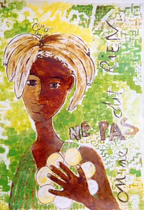 Bananes oui oui - techn. mixte sur papier - 55x73cm - 2002-2003 | Sylvie Malfait Carakehian