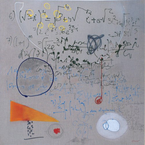 Formules fraîches - technique mixte sur toile - 100x100cm - 2012-2013 | Sylvie Malfait Carakehian