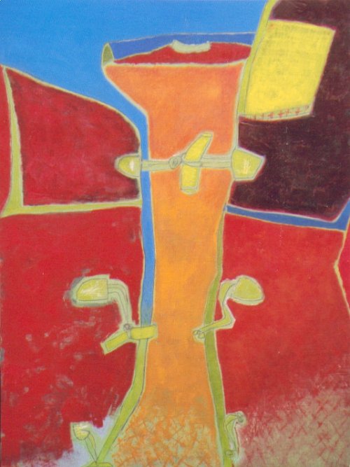 M'en fou m'en fou pas - acrylique sur bois - 64x85cm - 2003-2004 | Sylvie Malfait Carakehian